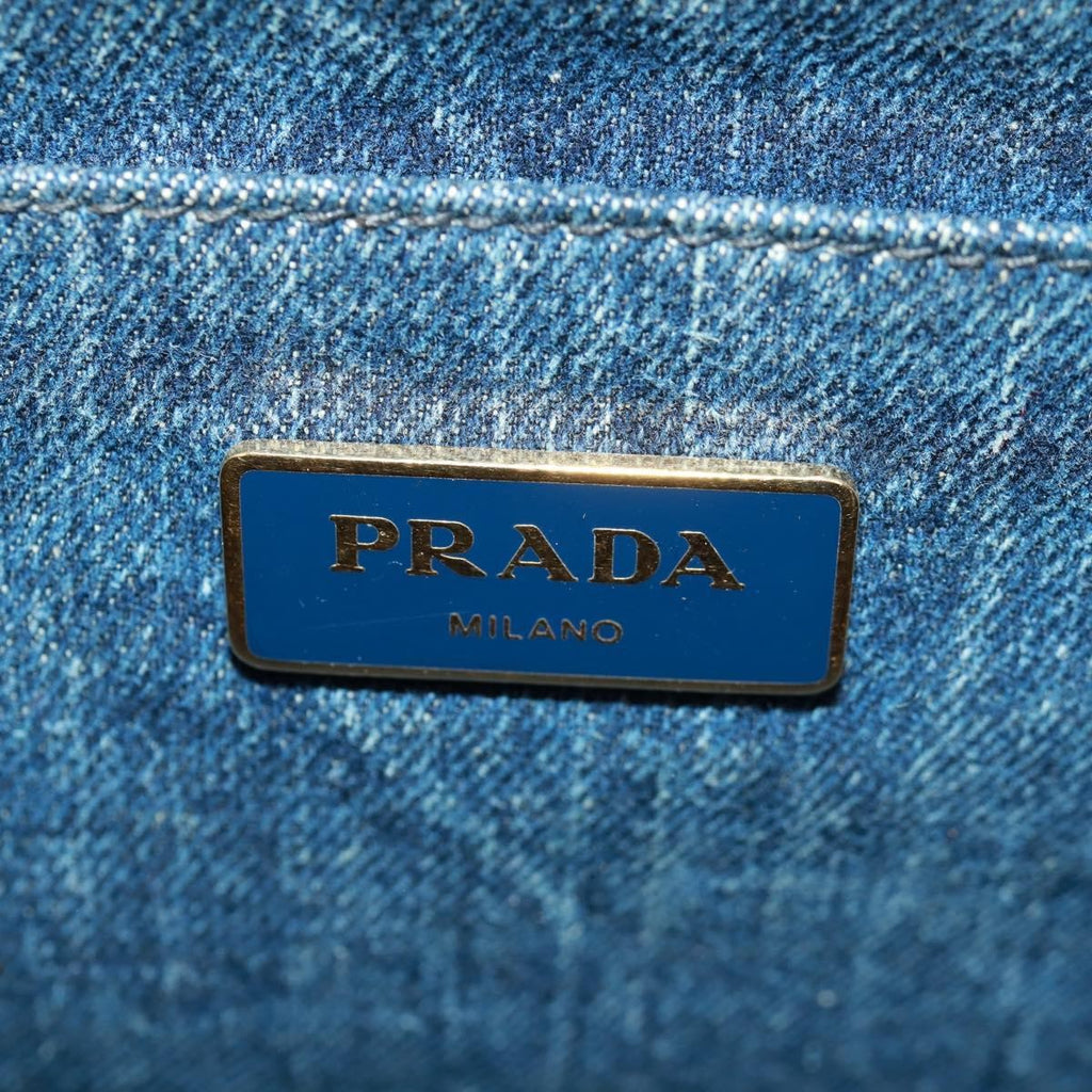Prada Canapa Tote Denim Blue Denim_Jeans Tote Bag Bag