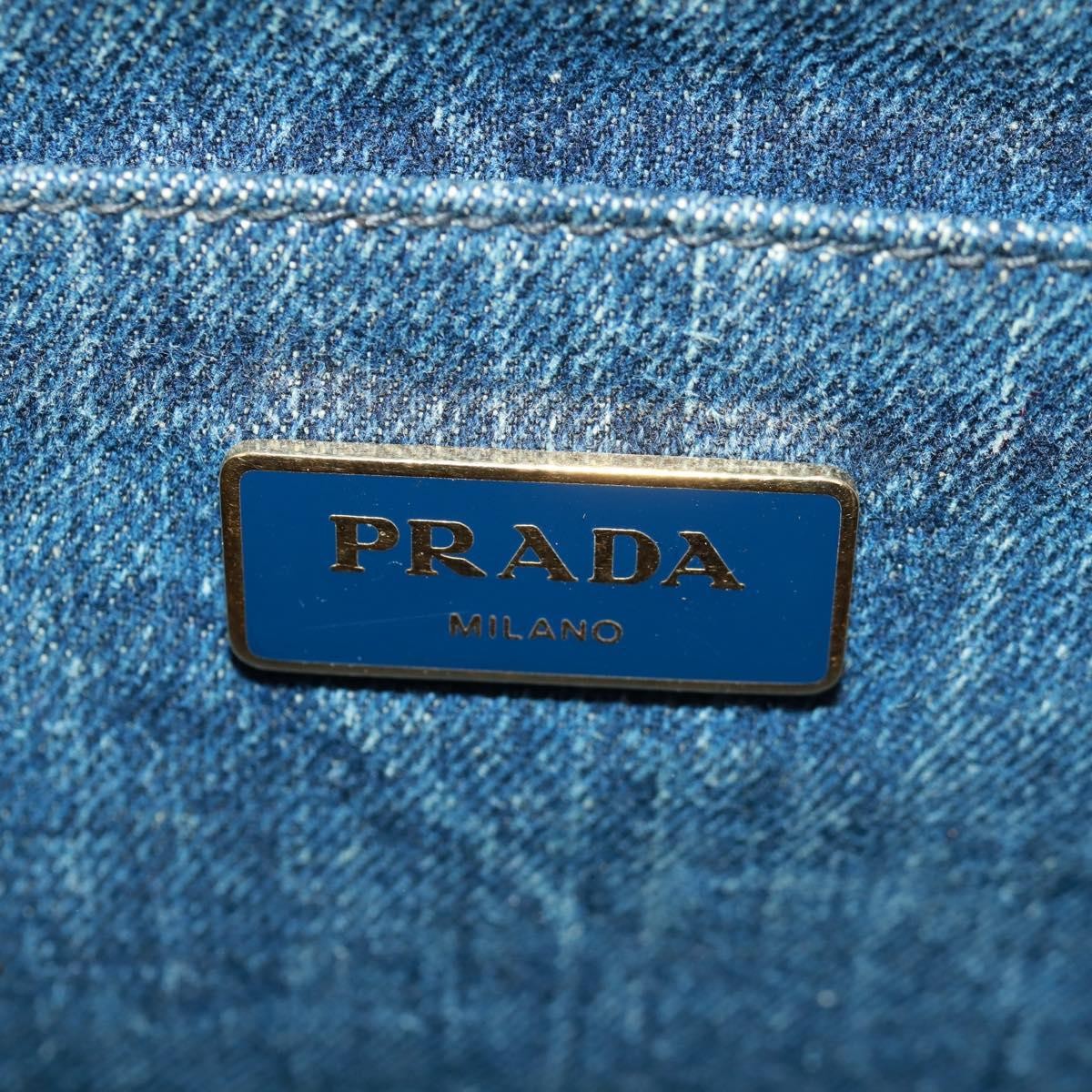 Prada Canapa Tote Denim Blue Denim_Jeans Tote Bag Bag