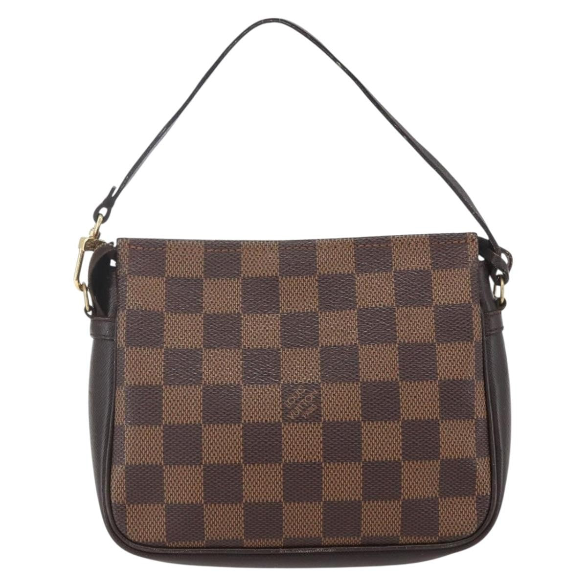 Louis Vuitton Trousse Make Up Bag Damier Brown Canvas Clutche & Pouche Bag