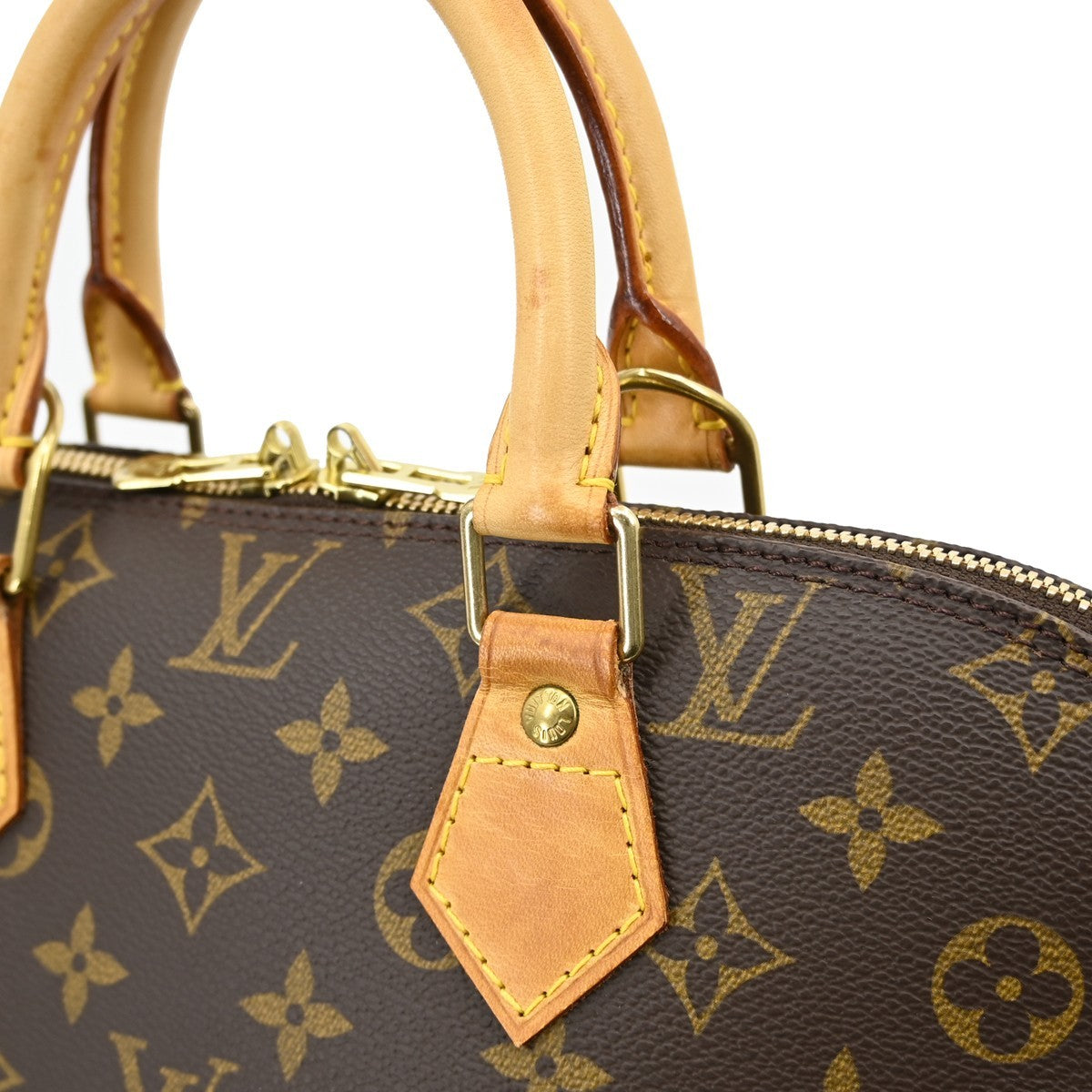 Louis Vuitton Alma Handbag Monogram Canvas Brown Canvas Handbag
