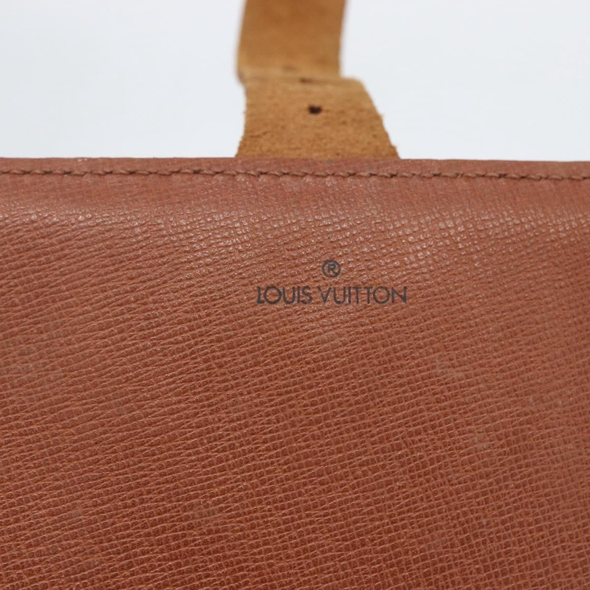 Louis Vuitton Cartouchiere Handbag Monogram Canvas Brown Canvas Shoulder Bag