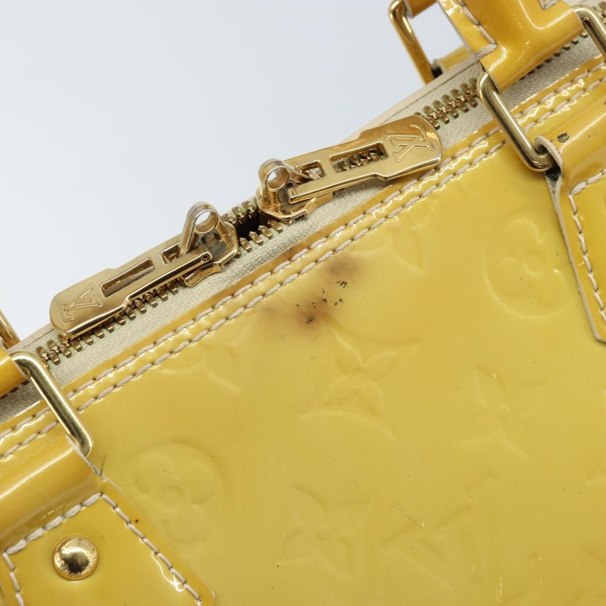 Louis Vuitton Alma Handbag Monogram Vernis Yellow Patent_Leather Handbag
