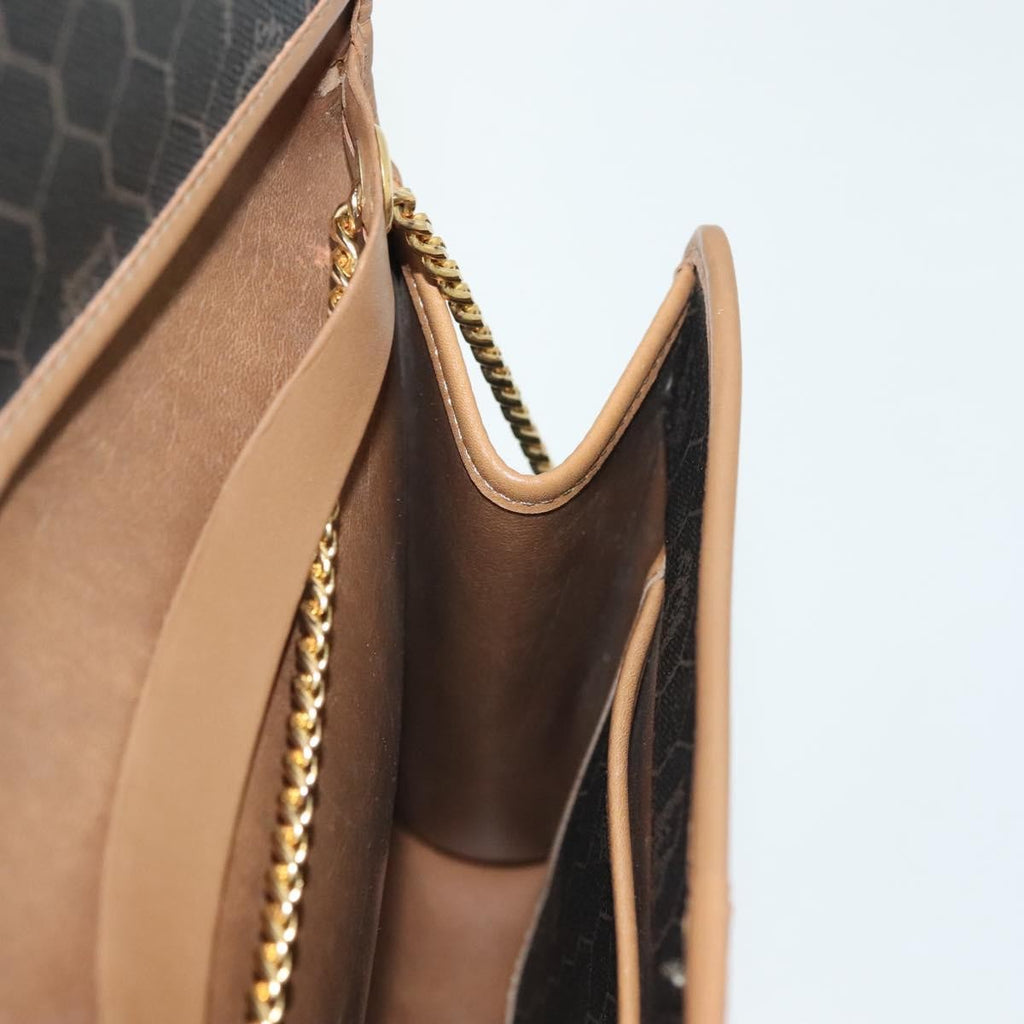 Christian Dior Vintage Honeycomb Chain Canvas Black Canvas Bag (Pre-Owned)