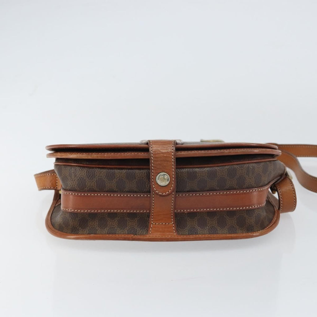 Celine Macadam Shoulder Bag Pvc Leather Brown Pvc Shoulder Bag Bag