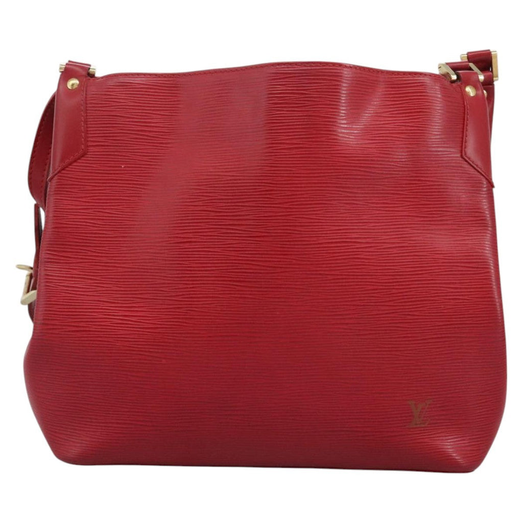 Louis Vuitton Mandara Handbag Epi Leather Red Leather Shoulder Bag
