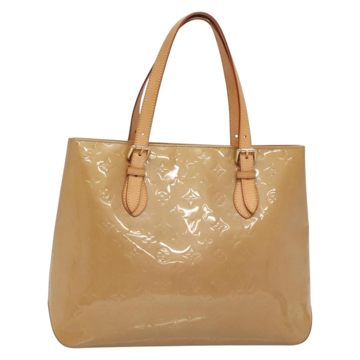 Louis Vuitton Brentwood Handbag Monogram Vernis Brown Patent_Leather Shoulder Bag
