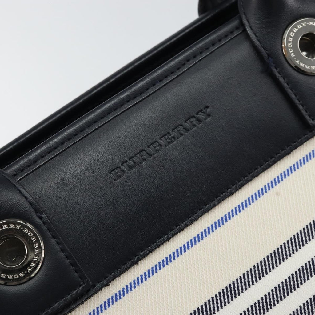 Burberry Blue Label Tote Bag Canvas White Canvas Tote Bag