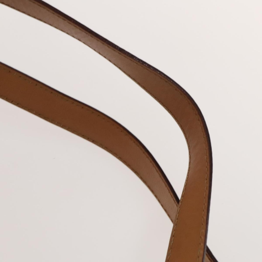 Celine Vintage Drawstring Flap Backpack Macadam Coated Canvas Brown Canvas Backpack Bag