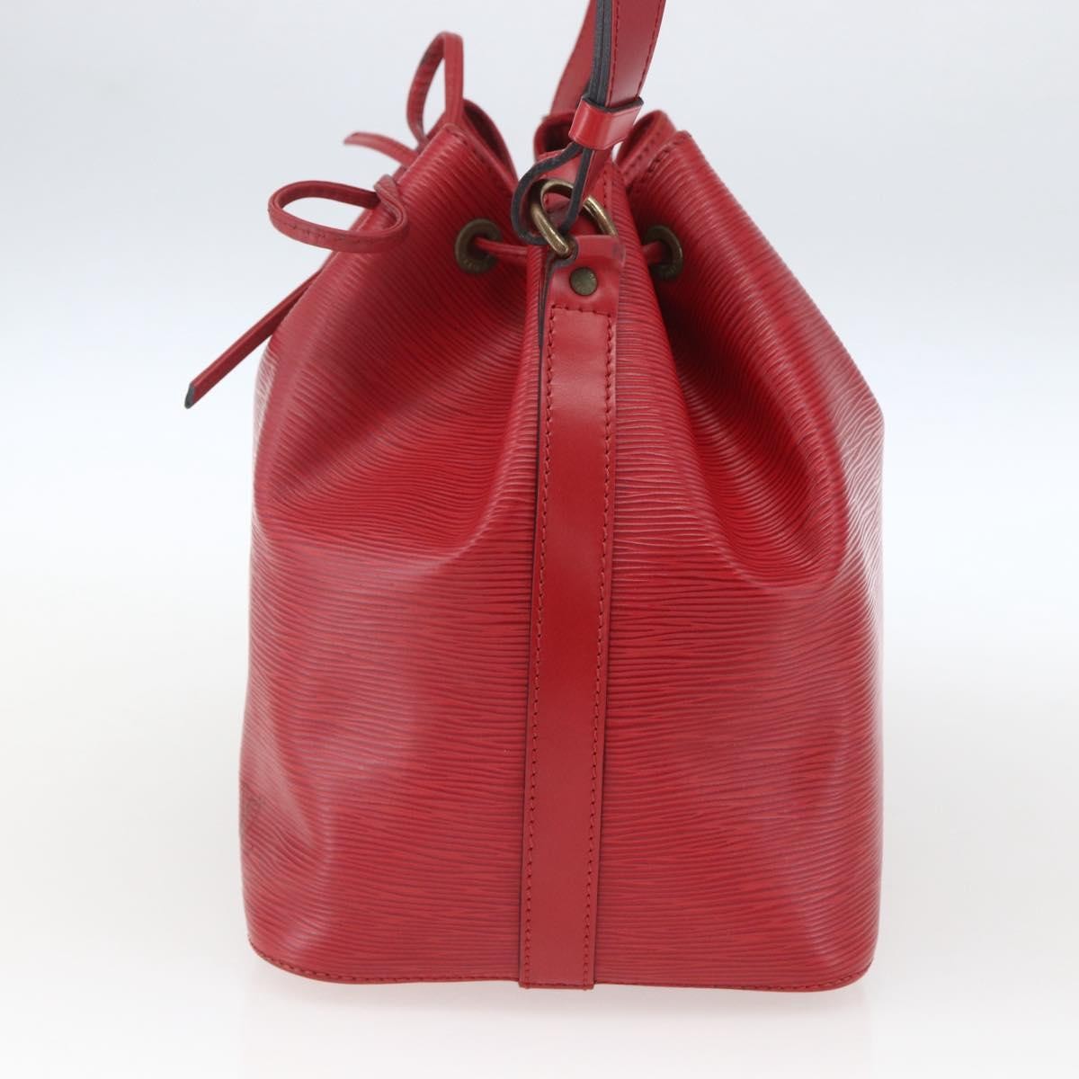 Louis Vuitton Petit Noe Handbag Epi Leather Red Leather Shoulder Bag