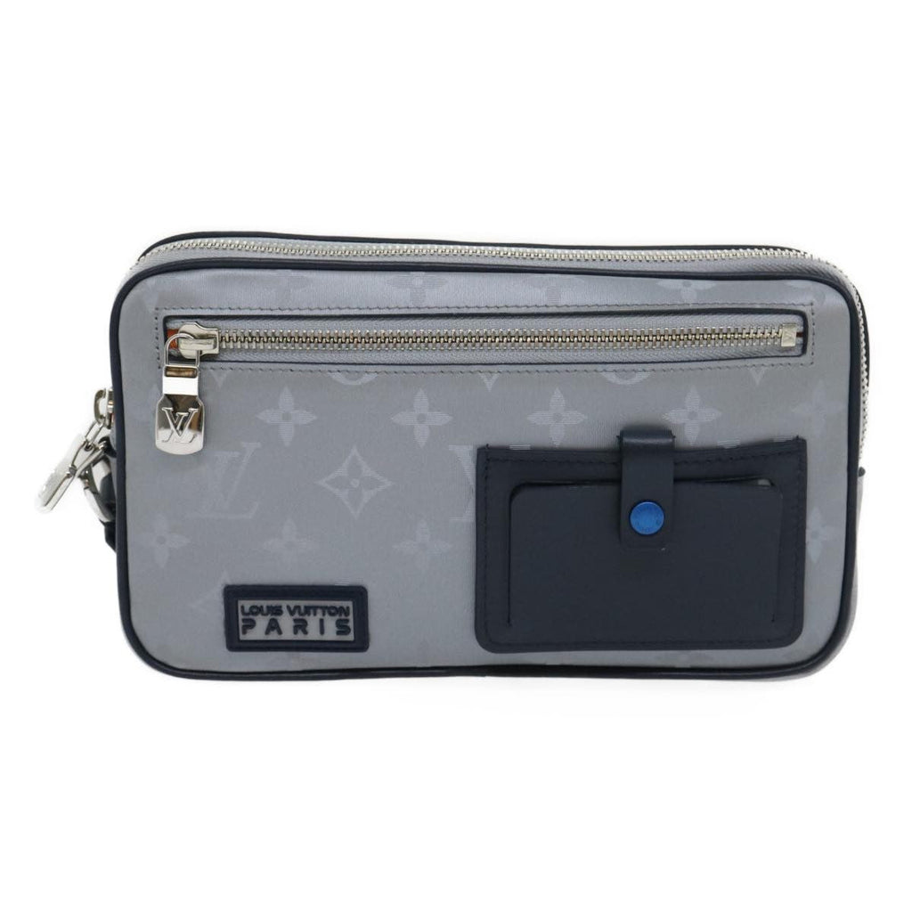 Louis Vuitton Alpha Clutch Limited Edition Monogram Satellite Canvas Silver Nylon Clutche & Pouche Bag