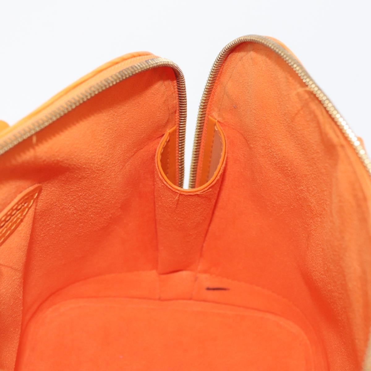 Louis Vuitton Alma Handbag Epi Leather Orange Leather Handbag