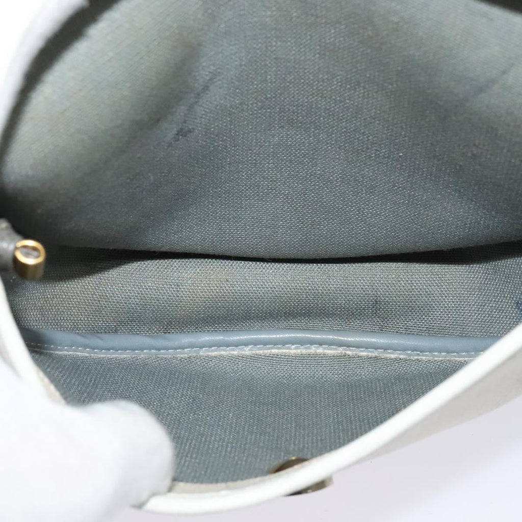 Christian Dior Vintage Honeycomb Shoulder Bag Canvas White Canvas Shoulder Bag Bag (Pre-Owned)