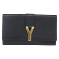 Saint Laurent Chyc Clutch Leather Black Leather Clutche & Pouche Bag (Pre-Owned)