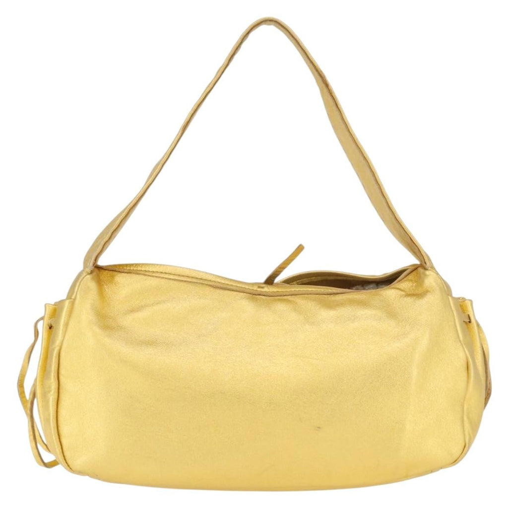 Prada Vintage Shoulder Bag Leather Gold Leather Shoulder Bag Bag
