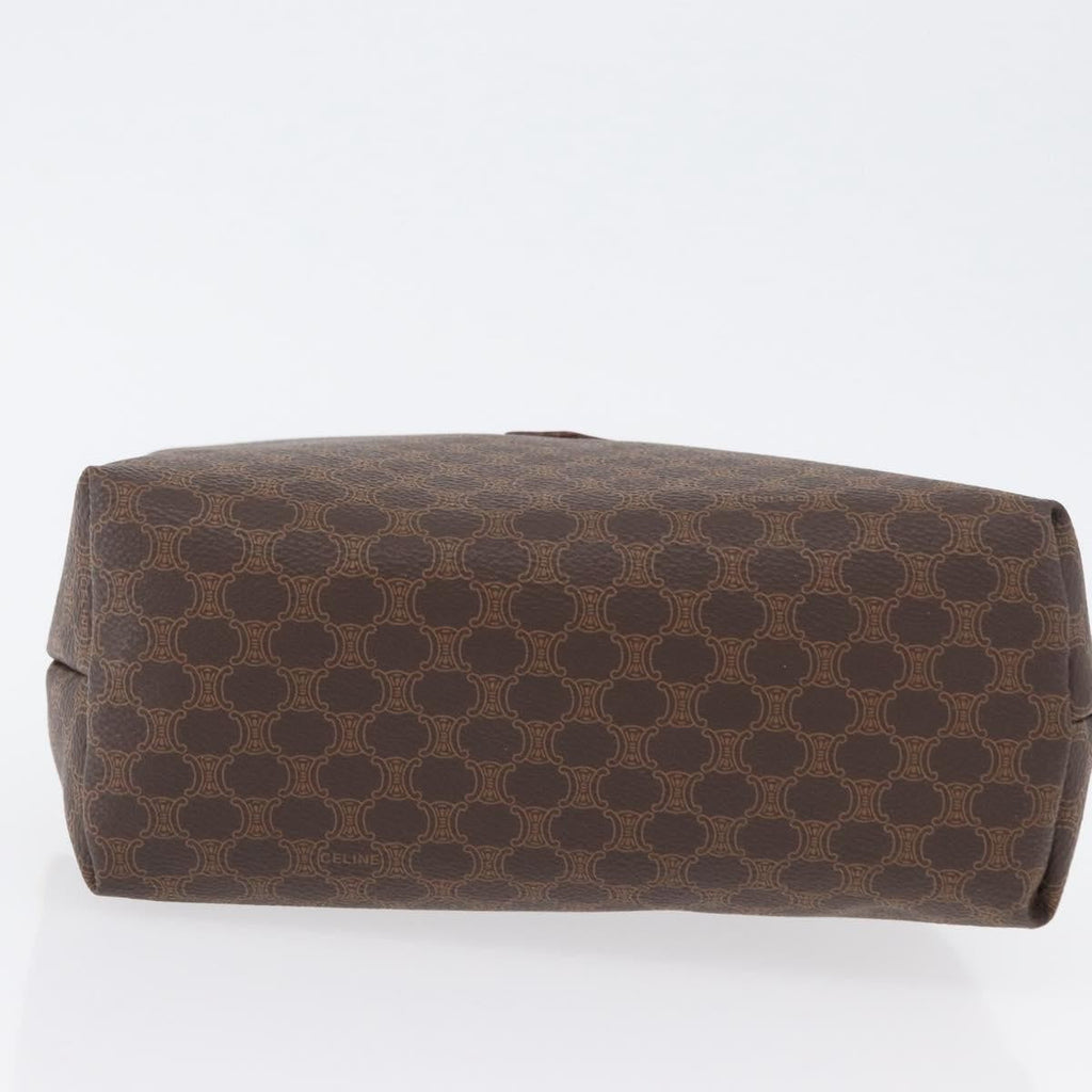 Celine Macadam Pochette Canvas And Leather Brown Canvas Clutche & Pouche Bag