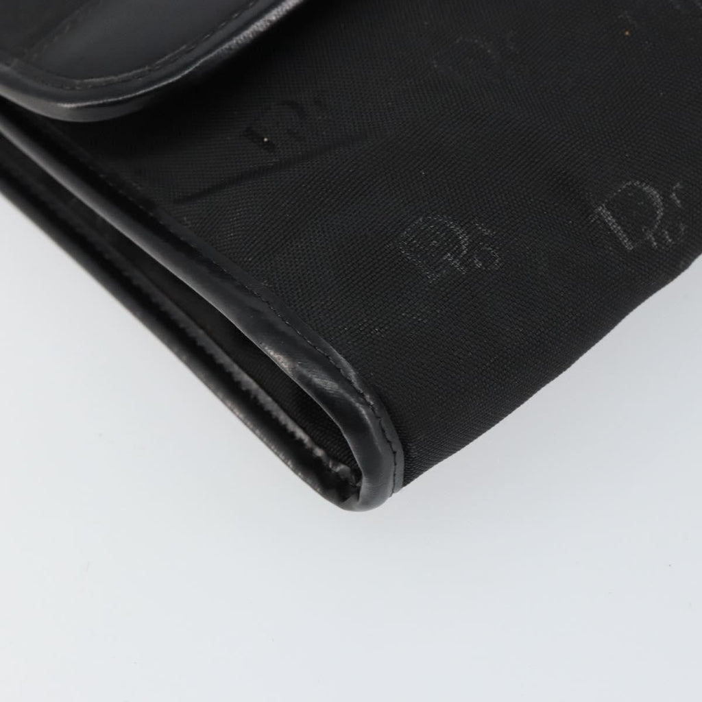 Christian Dior Vintage Cd Chain Flap Shoulder Bag Diorissimo Canvas Black Nylon Shoulder Bag Bag (Pre-Owned)