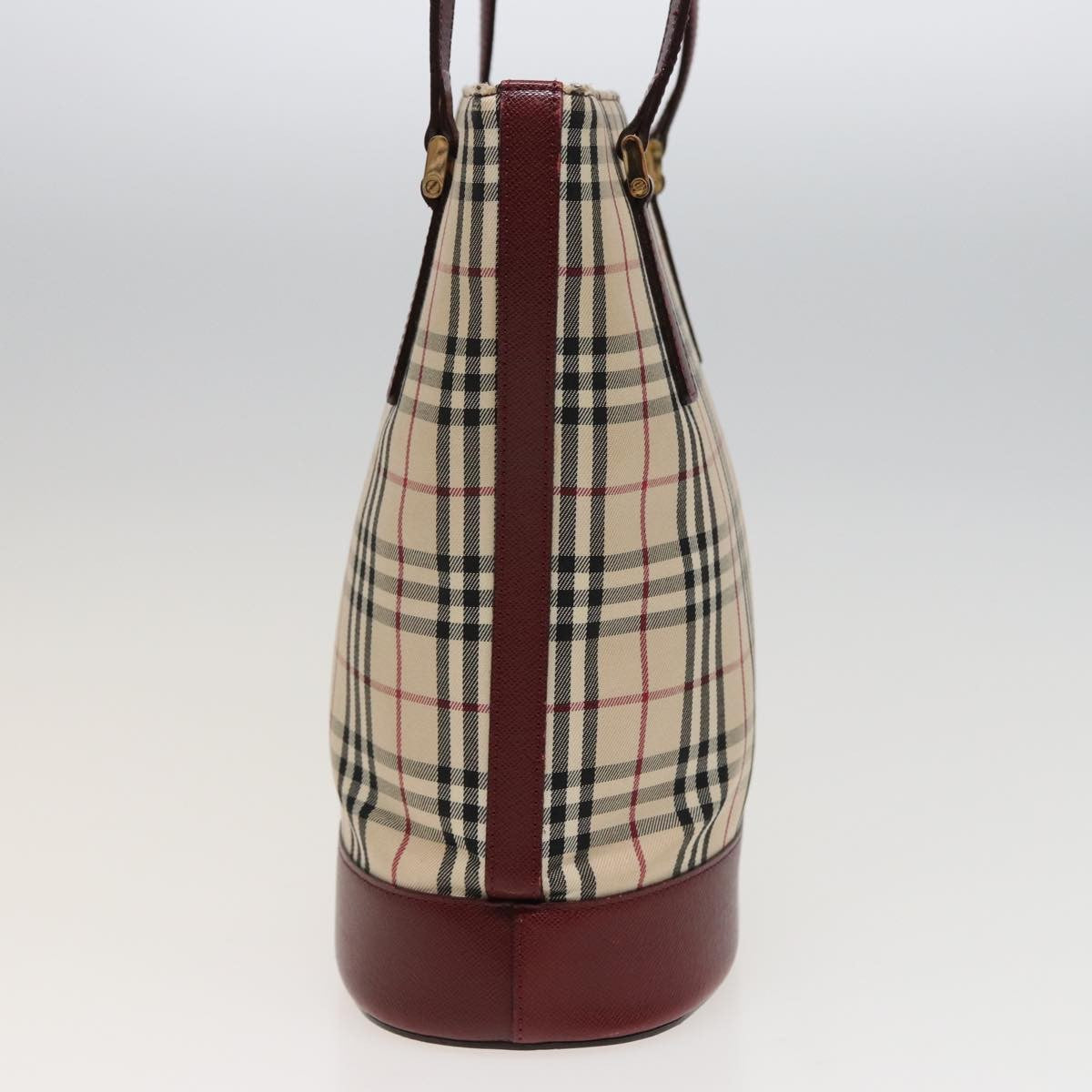 Burberry Nova Check Tote Canvas And Leather Beige Canvas Tote Bag