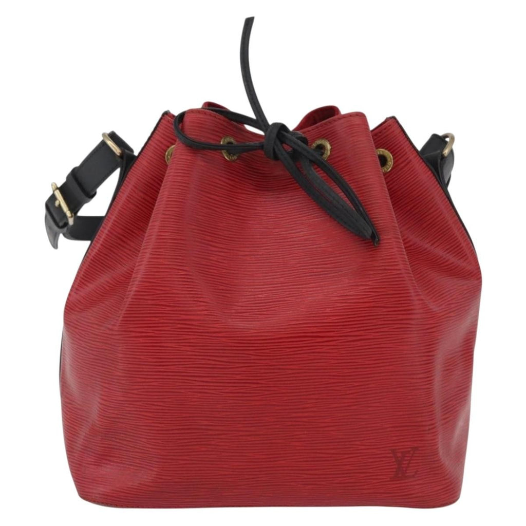 Louis Vuitton Bicolor Petit Noe Handbag Epi Leather Red Leather Shoulder Bag