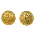 Chanel Cc Round Earrings Metal Gold Gold_Plated Earrings Jewelry