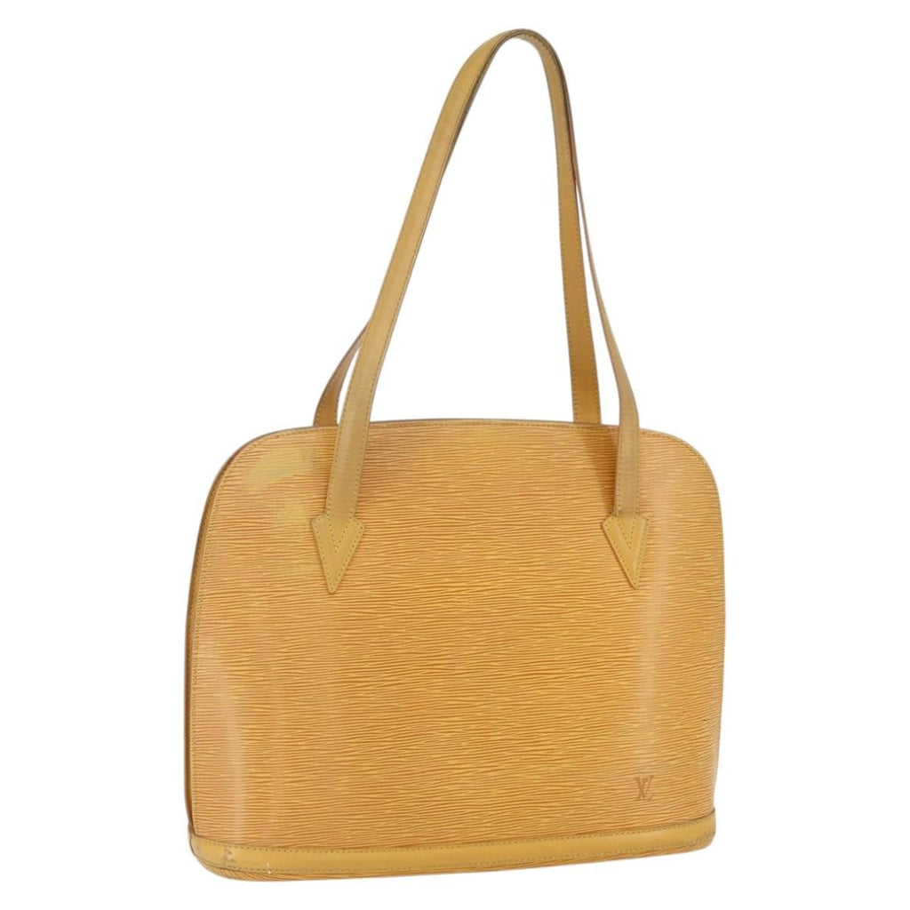 Louis Vuitton Lussac Handbag Epi Leather Yellow Leather Shoulder Bag