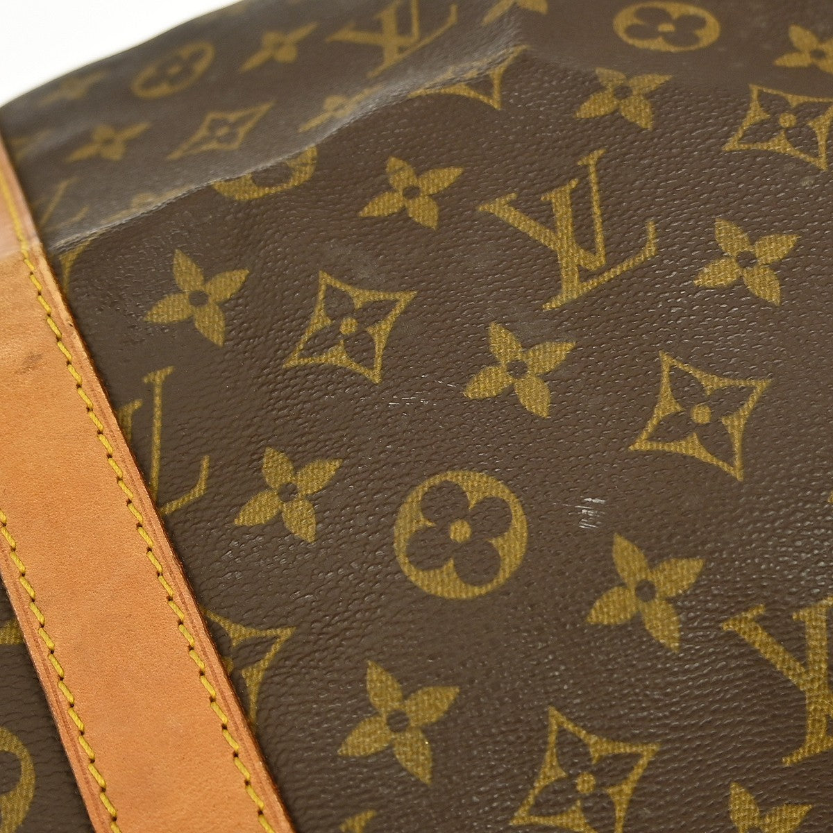 Louis Vuitton Keepall Bag Monogram Canvas Brown Canvas Travel Bag