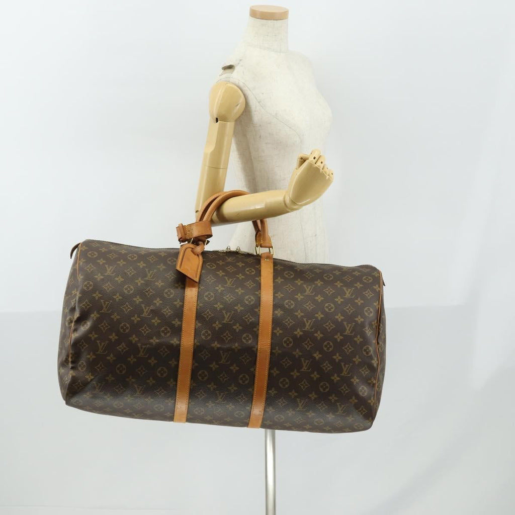 Louis Vuitton Keepall Bag Monogram Canvas Brown Canvas Travel Bag