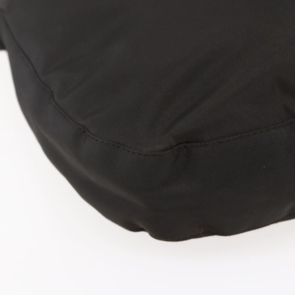 Prada Resin Chain Shoulder Bag Nylon Brown Nylon Shoulder Bag Bag