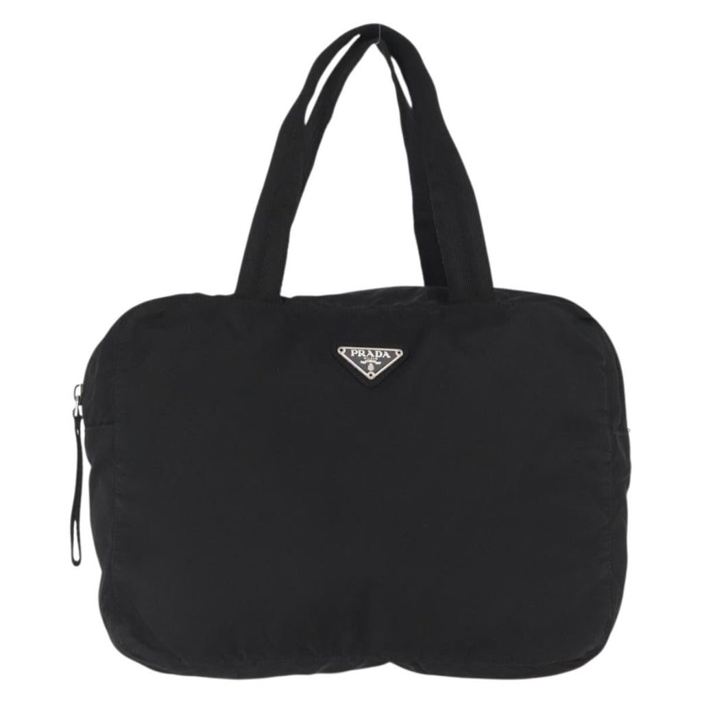 Prada Vintage Zip Handbag Tessuto Black Nylon Handbag