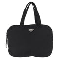 Prada Vintage Zip Handbag Tessuto Black Nylon Handbag