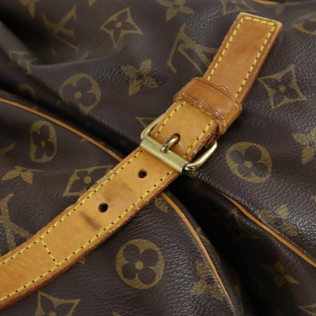 Louis Vuitton Saumur Handbag Monogram Canvas Brown Canvas Shoulder Bag