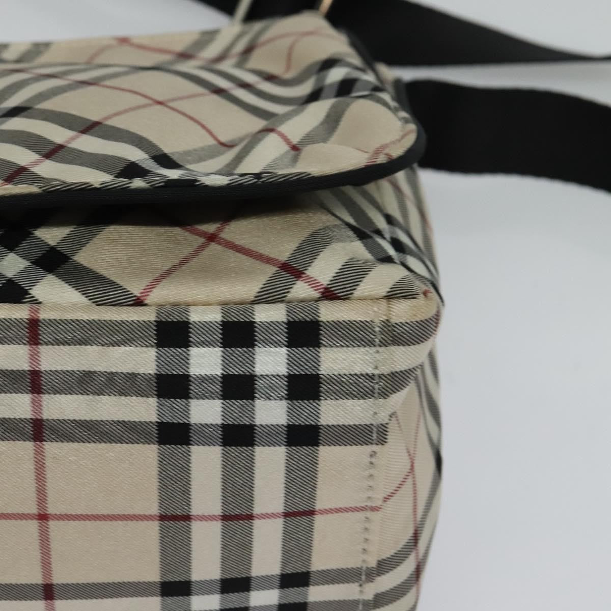 Burberry Nova Check Blue Label Nylon Beige Nylon Shoulder Bag
