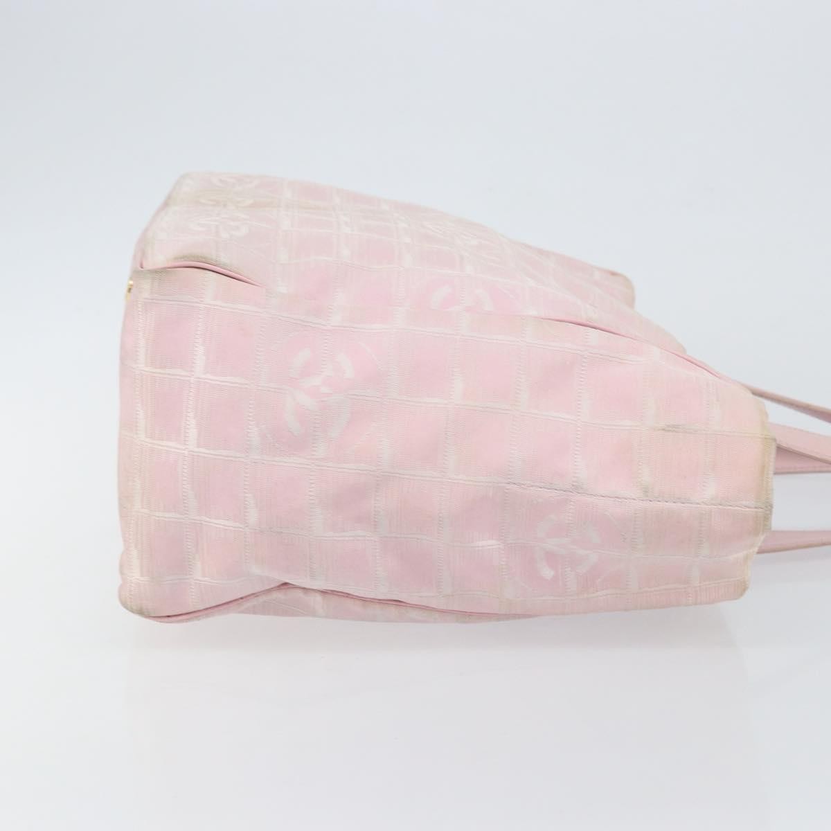 Chanel Travel Line Tote Nylon Pink Nylon Bag