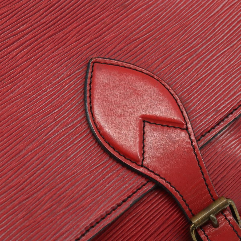 Louis Vuitton Cartouchiere Handbag Epi Leather Red Leather Shoulder Bag