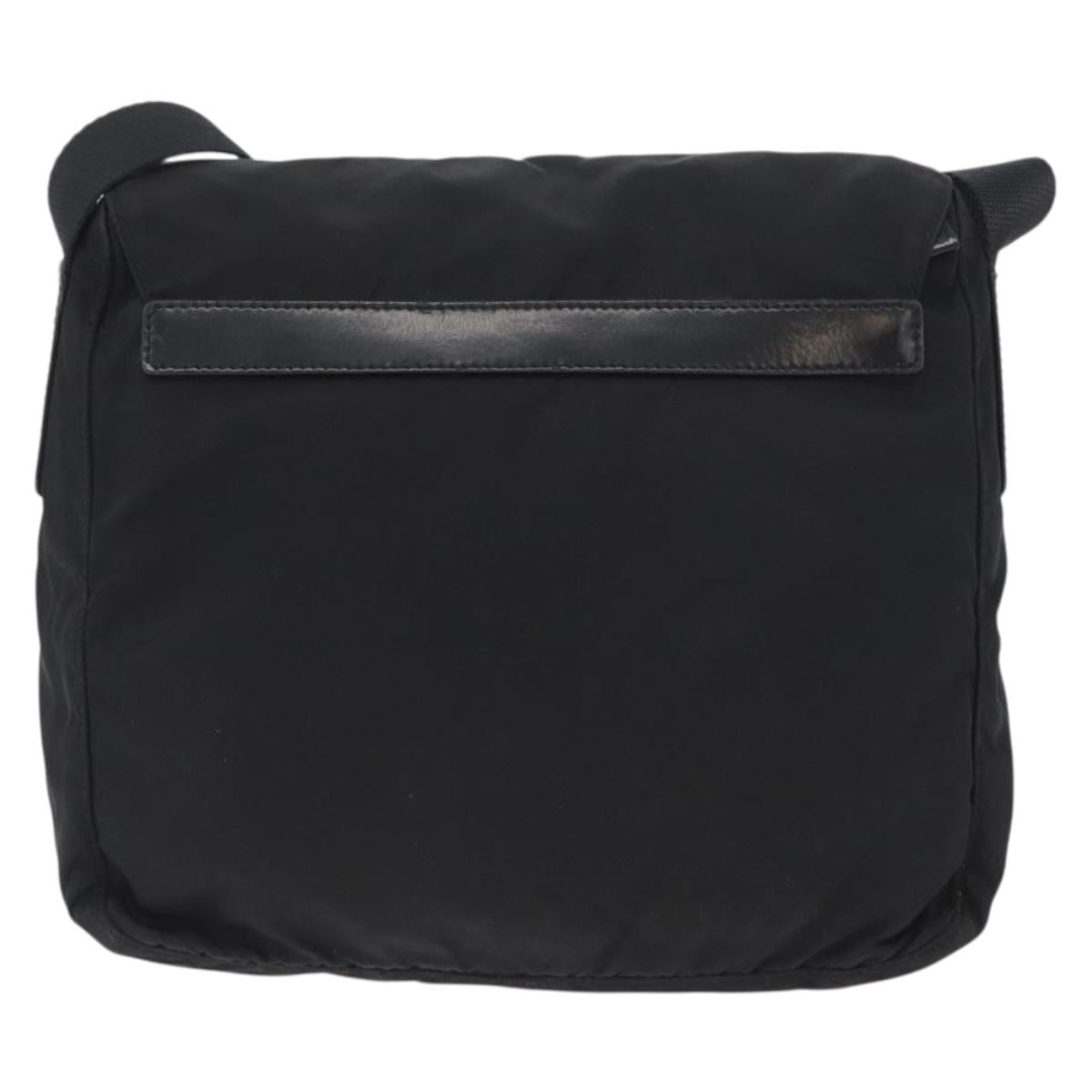 Prada Buckle Messenger Bag Tessuto Black Nylon Shoulder Bag Bag
