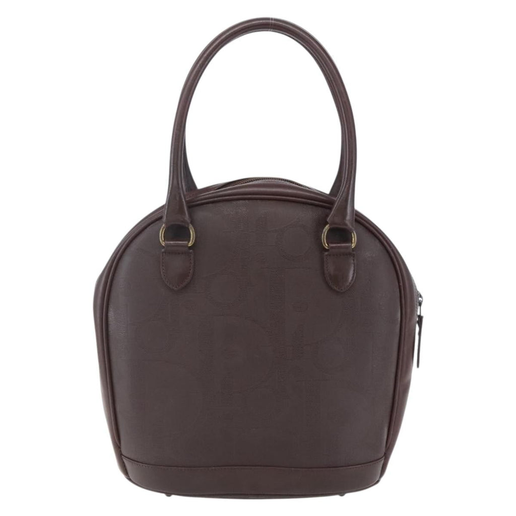 Christian Dior Vintage Trotter Handbag Canvas Brown Pvc Handbag (Pre-Owned)