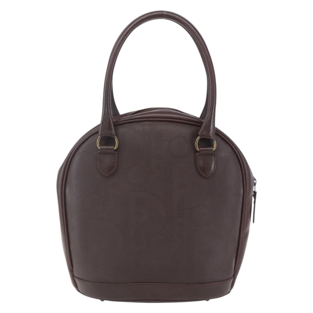 Christian Dior Vintage Trotter Handbag Canvas Brown Pvc Handbag (Pre-Owned)