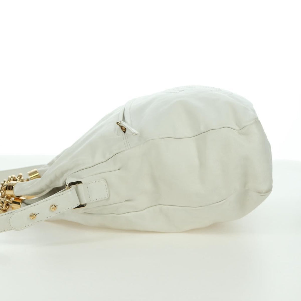Chanel Rodeo Drive Hobo Leather White Leather Handbag