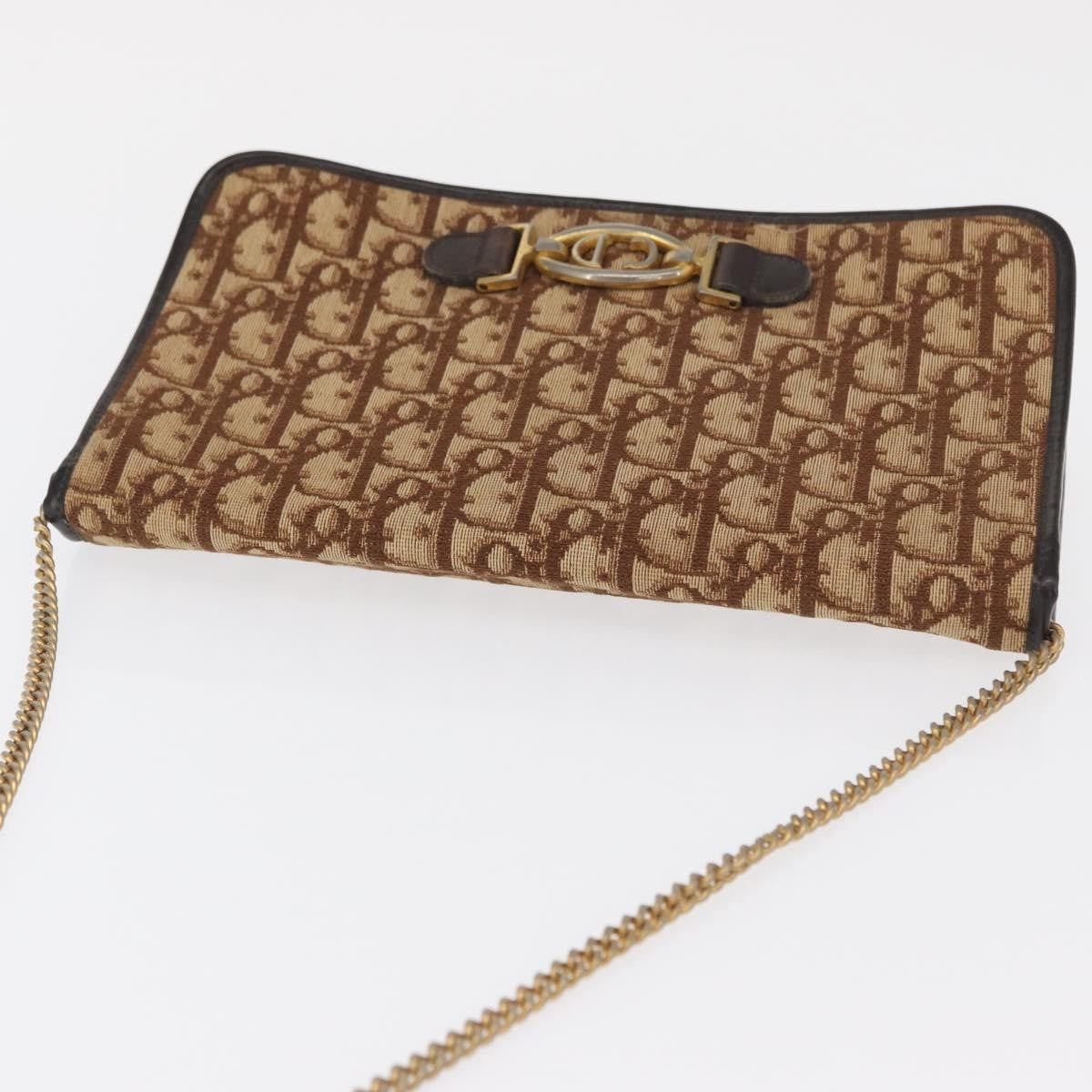 Christian Dior Vintage Trotter Shoulder Bag Canvas Beige Canvas Shoulder Bag Bag (Pre-Owned)
