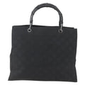 Gucci Vintage Bamboo Handle Tote Gg Nylon Black Nylon Tote Bag Bag (Pre-Owned)