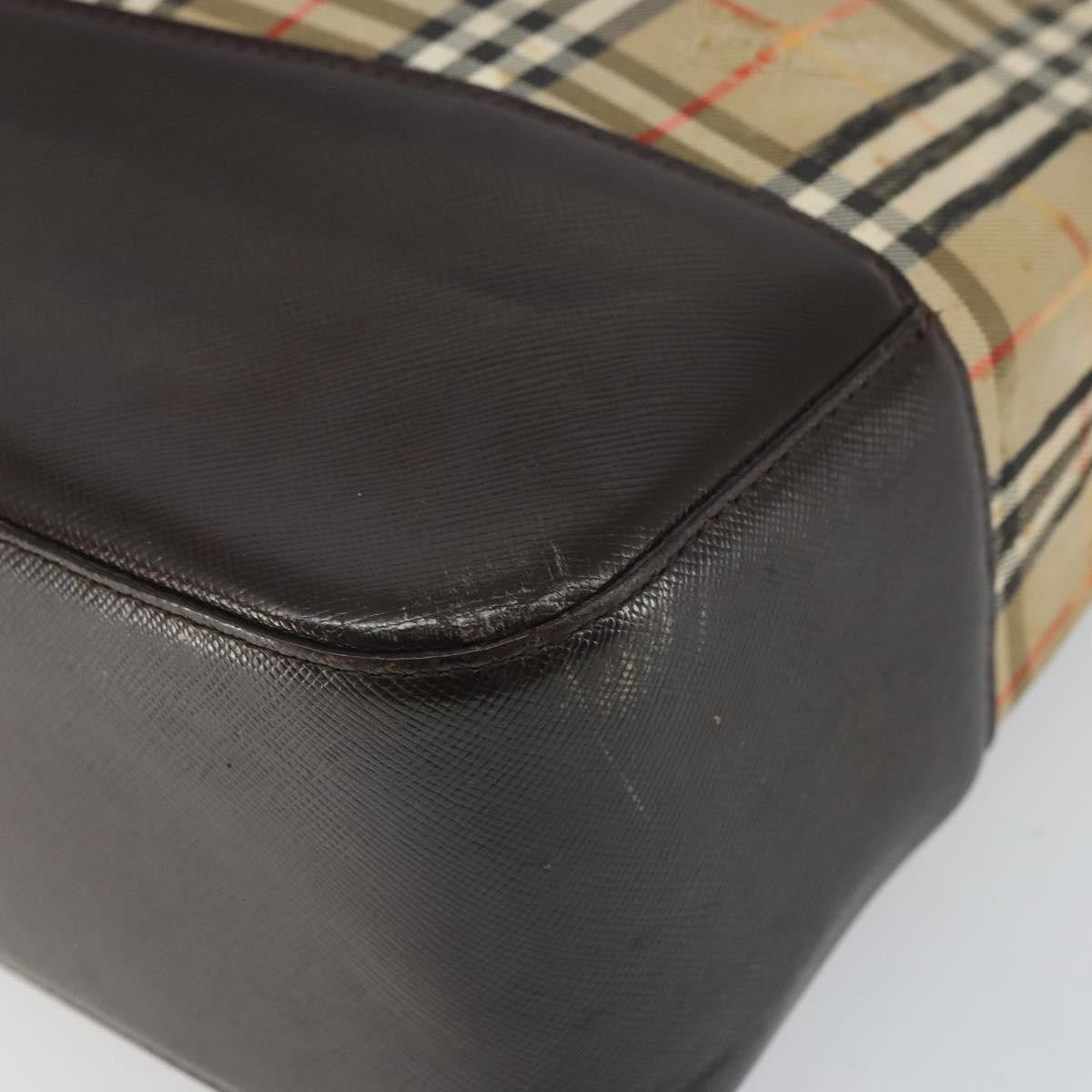Burberry Nova Check Tote Canvas And Leather Beige Canvas Tote Bag