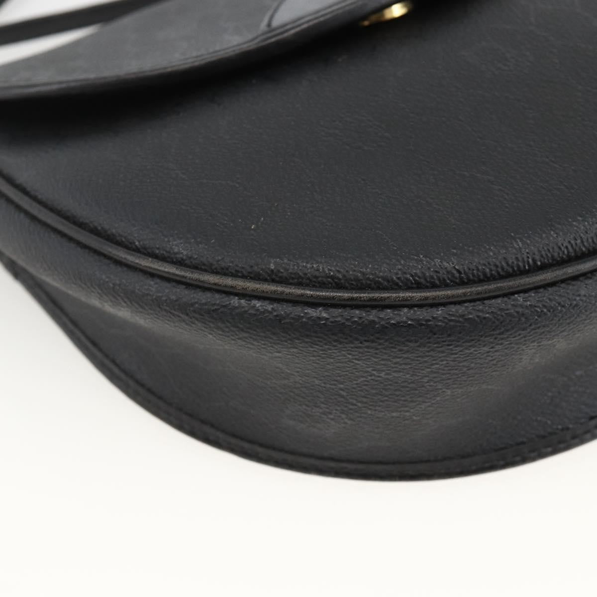 Christian Dior Vintage Honeycomb Shoulder Bag Canvas And Leather Black Canvas Shoulder Bag Bag (Pre-Owned)