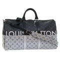 Louis Vuitton Keepall Bandouliere Bag Monogram Eclipse Split Canvas Black Canvas Bag