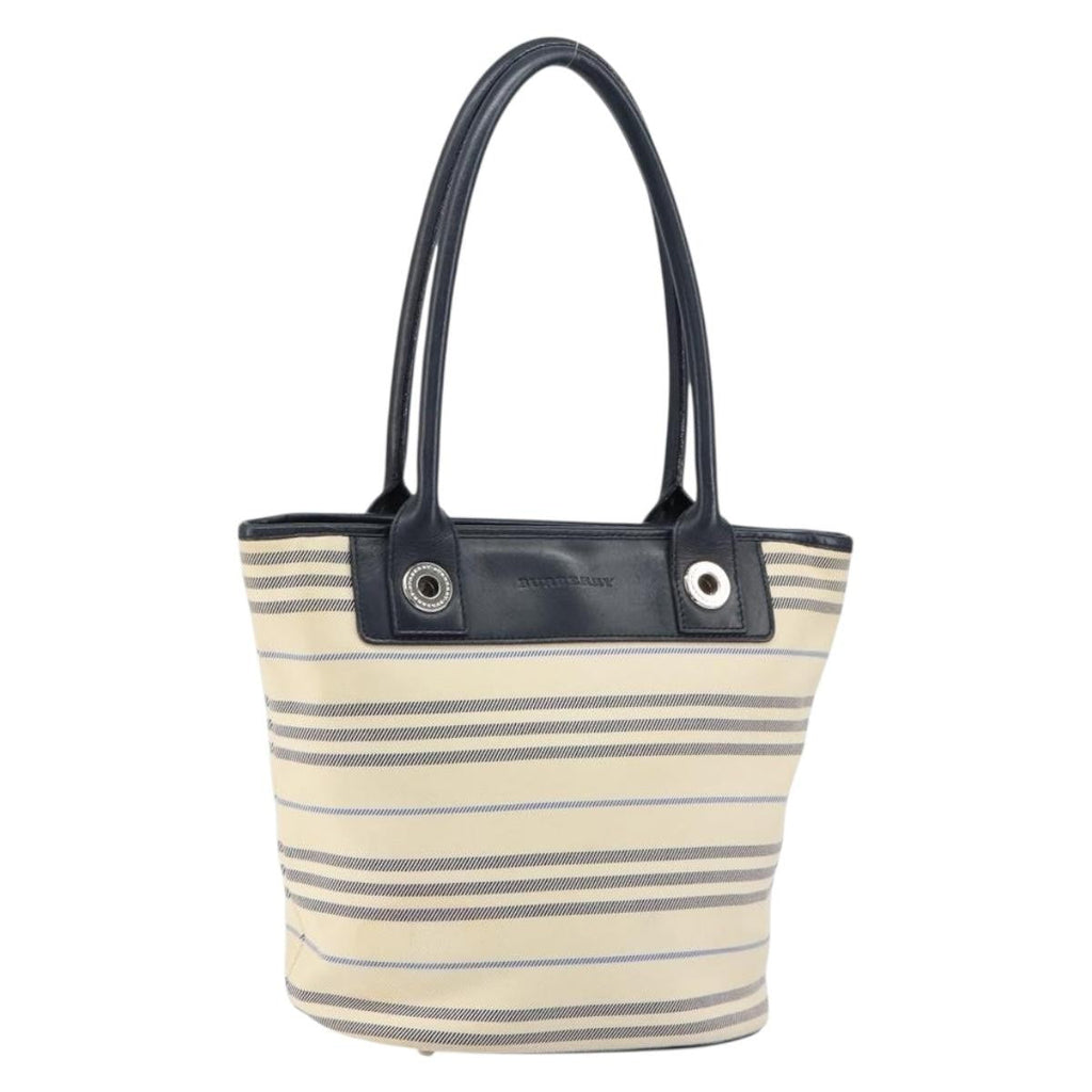 Burberry Vintage Tote Bag Canvas Beige Canvas Tote Bag