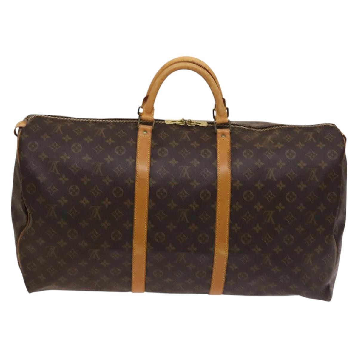 Louis Vuitton Keepall Bag Monogram Canvas Brown Canvas Travel Bag