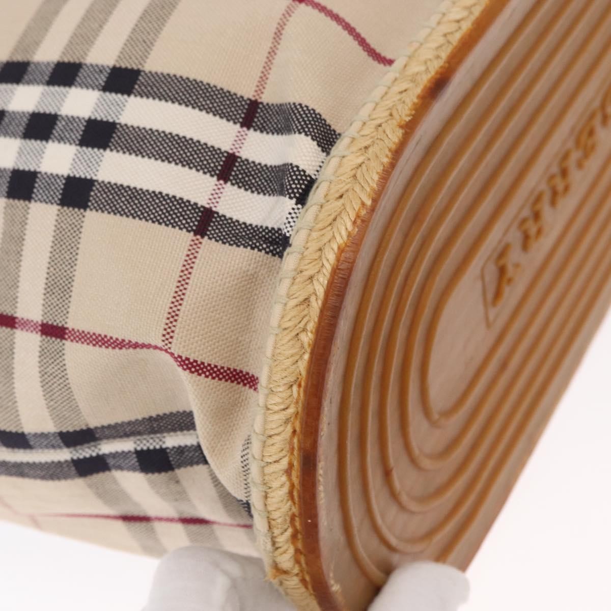 Burberry Nova Check Tote Canvas Check Pattern Beige Canvas Tote Bag