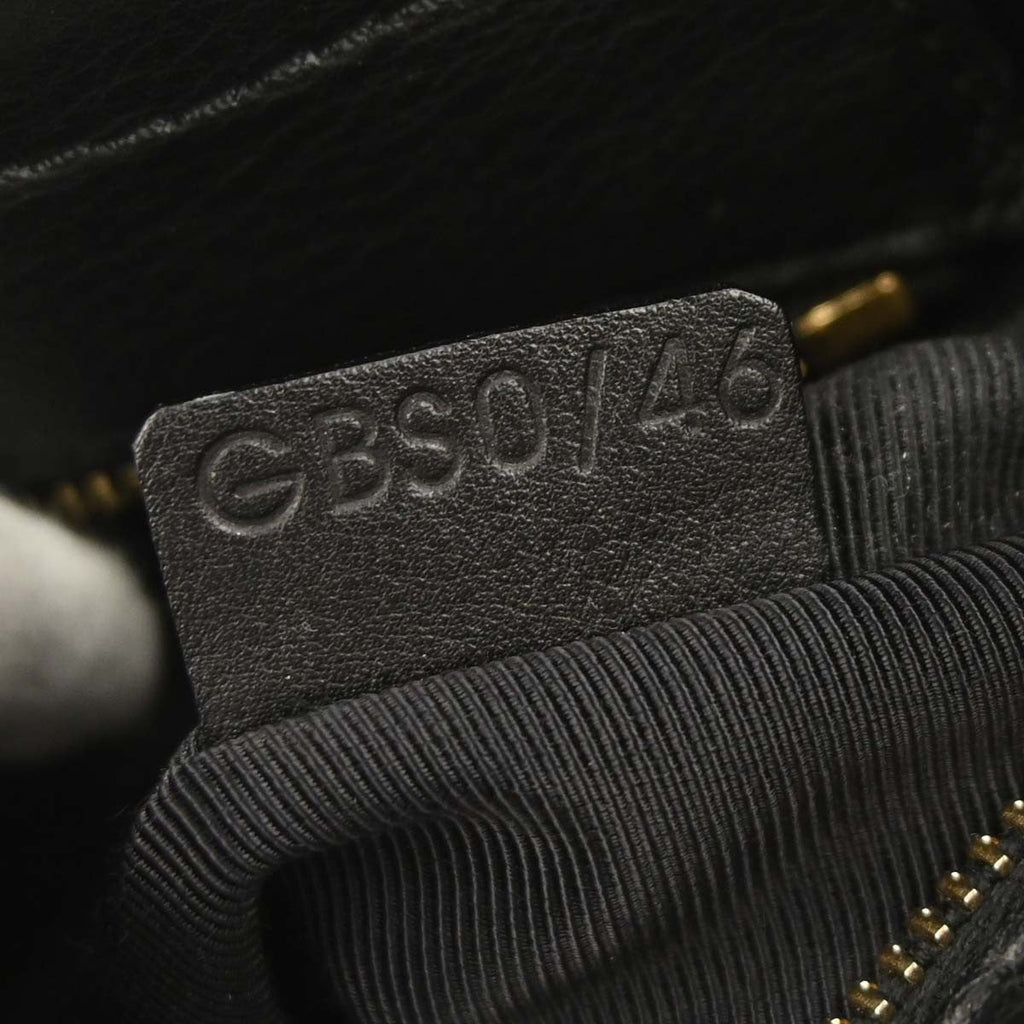 Celine Boogie Satchel Satin Black Satin Handbag
