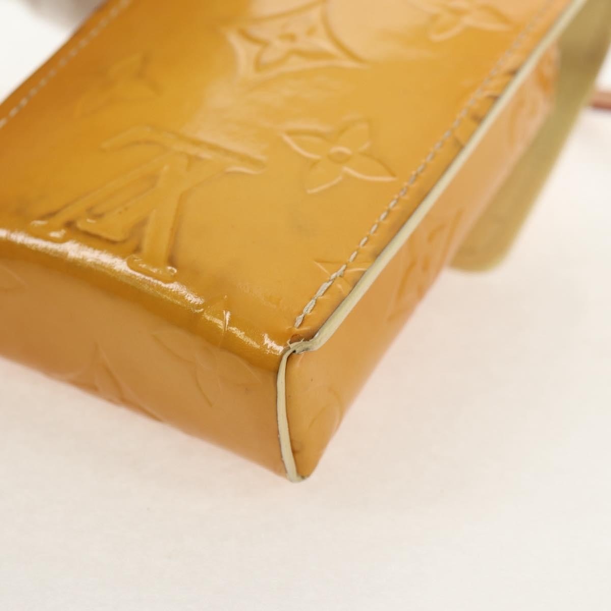 Louis Vuitton Walker Cigarette Case Holder Monogram Vernis Yellow Patent_Leather Clutche & Pouche Bag