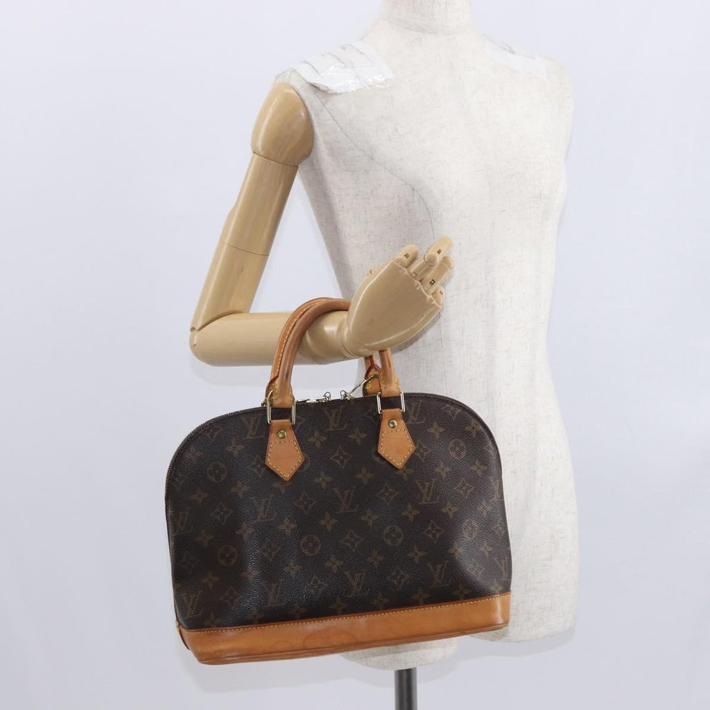 Louis Vuitton Alma Handbag Monogram Canvas Brown Canvas Handbag