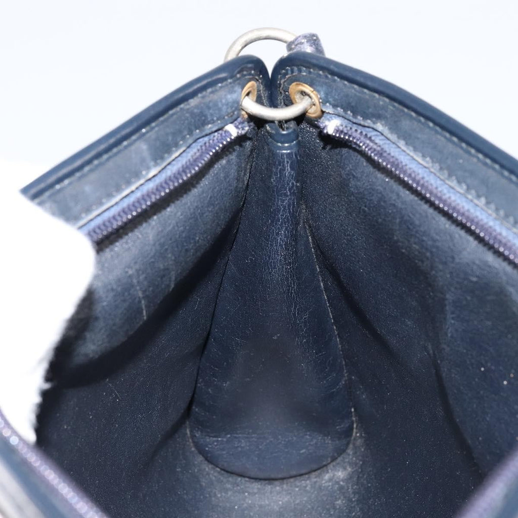Christian Dior Vintage Trotter Shoulder Bag Canvas Navy Canvas Shoulder Bag Bag (Pre-Owned)