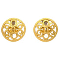 Chanel Cc Round Earrings Metal Gold Gold_Plated Earrings Jewelry